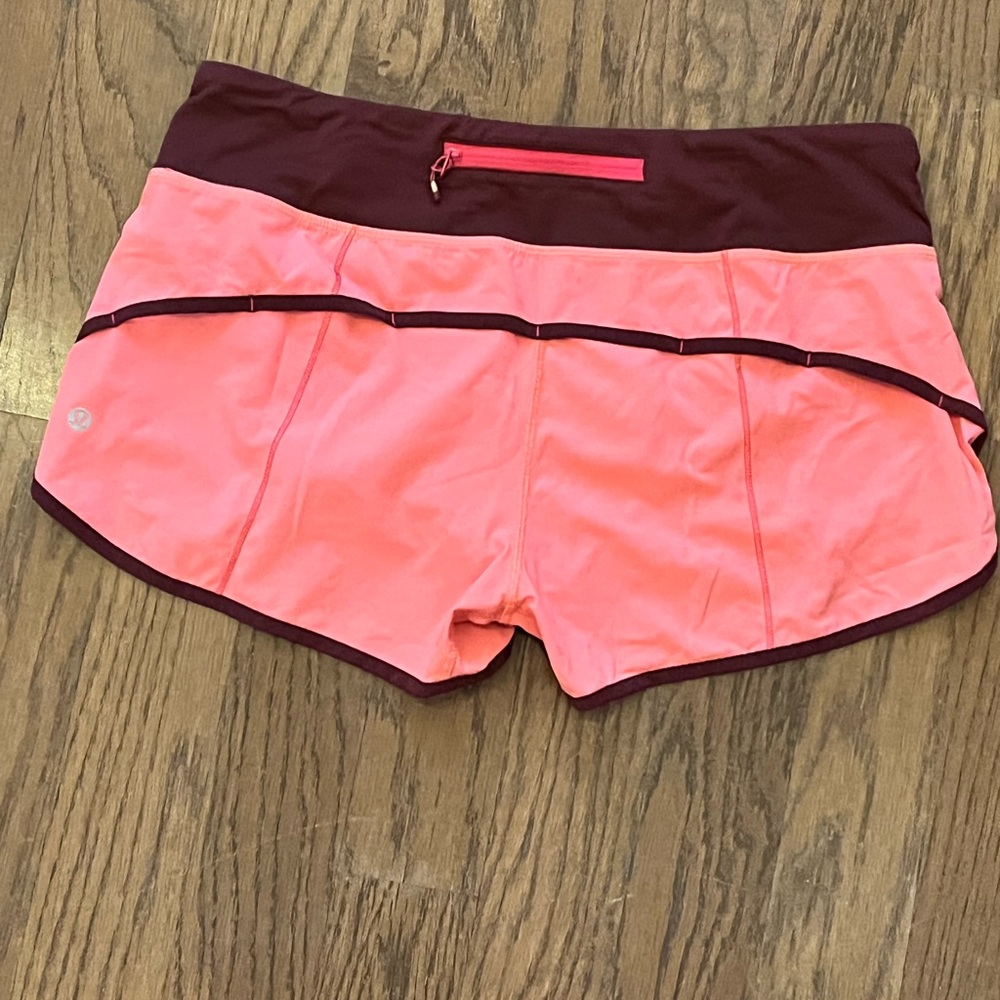 lululemon speed shorts size 8